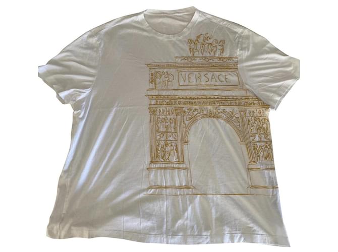 Gianni Versace Camisetas Blanco Algodón  ref.363042