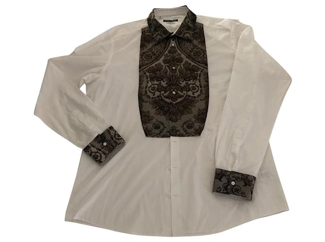 Dolce & Gabbana Hemden Weiß Baumwolle  ref.363043