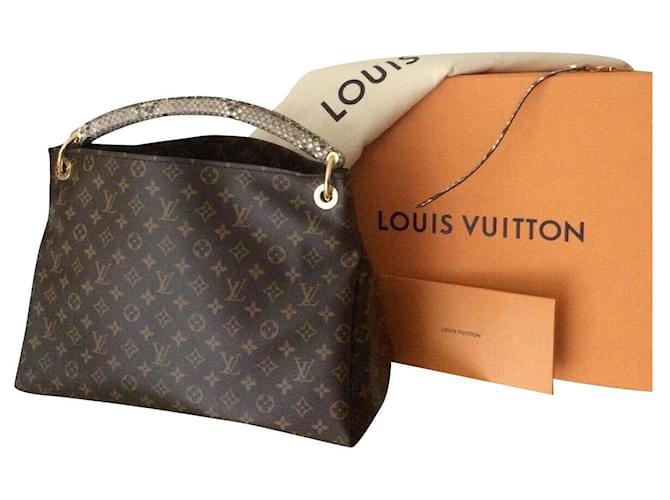 Louis Vuitton Manico in pitone MM Artsy Marrone  ref.363059