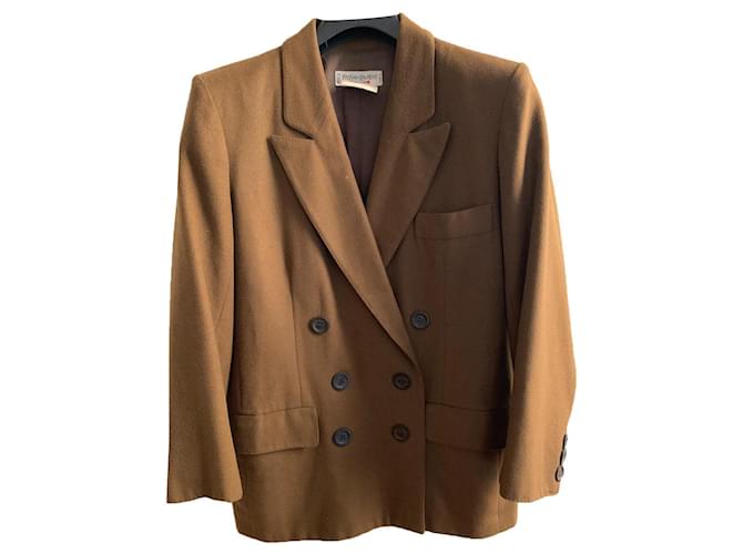 Yves Saint Laurent Vintage brown blazer jacket Wool  ref.363060