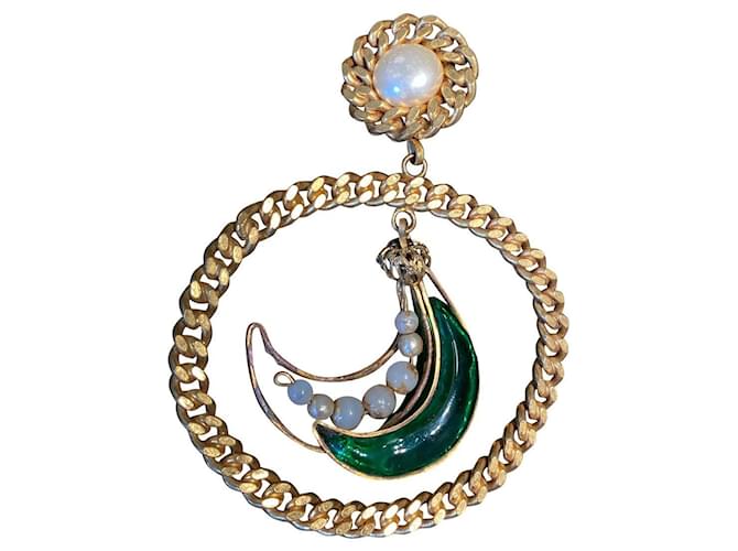 Chanel Collector Golden Green Metal Glass  ref.363062