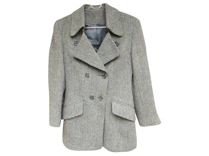 Talla de chaqueta de tweed de Burberry 36 Gris  ref.363082