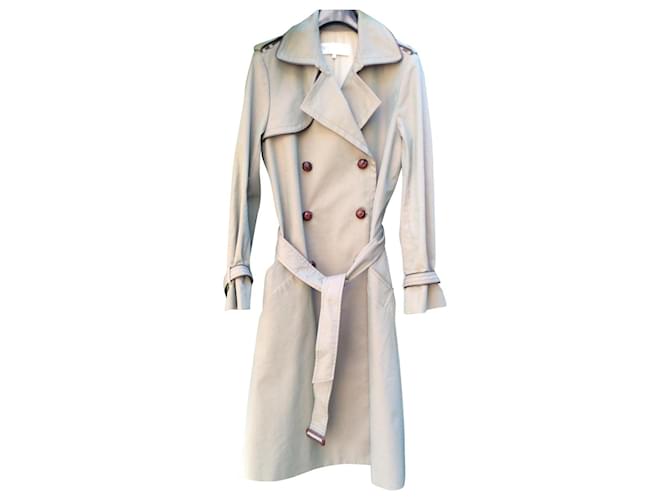 Gerard Darel Gérard Darel long trench coat, new Khaki Cotton  ref.363138
