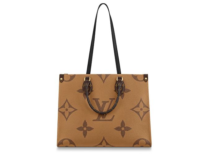Bolsa Louis Vuitton Onthego MM Monogram Marrom Escuro Castanho escuro