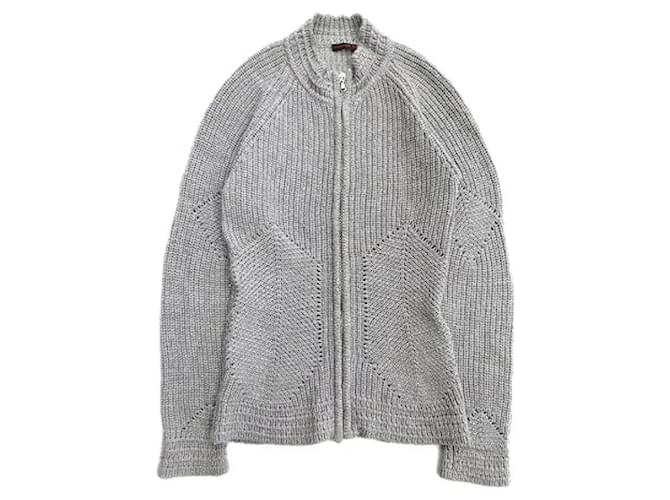 [Used]  ALEXANDER MCQUEEN pattern knit jacket blouson sweater wool old vintage archive 42 M gray ladies	gray	Notation size	Ladies 42 M equivalent Actual size	Width: 40cm length: 64cm Yuki Length: 82cm　100% hair19,900  420 Grey  ref.363174