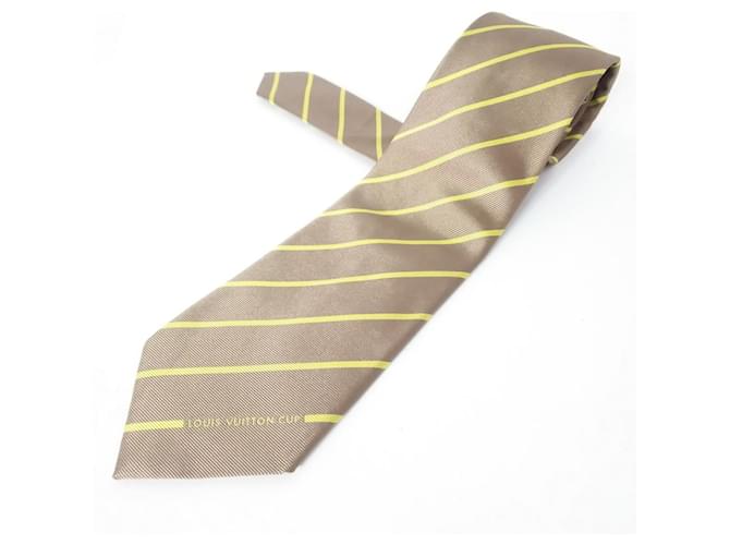 Louis Vuitton Tie Beige Silk  ref.363292