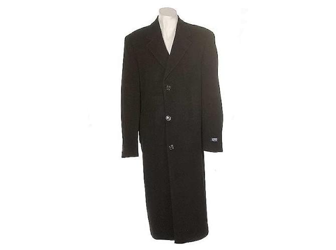 Calvin Klein BIG & TALL cappotto lungo nero in lana e cashmere  ref.363644