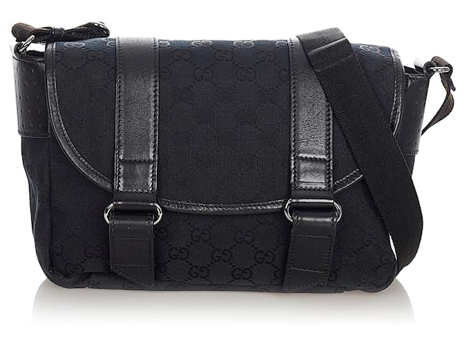 Gucci Black GG Canvas Web Tote Bag Multiple colors Leather Cloth Pony-style  calfskin Cloth ref.565394 - Joli Closet