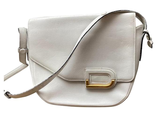 Beautiful vintage Delvaux bag White Leather ref.364014 - Joli Closet