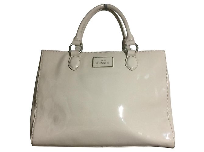 Lulu Guinness Amalia Lackledertasche Medium Beige Roh