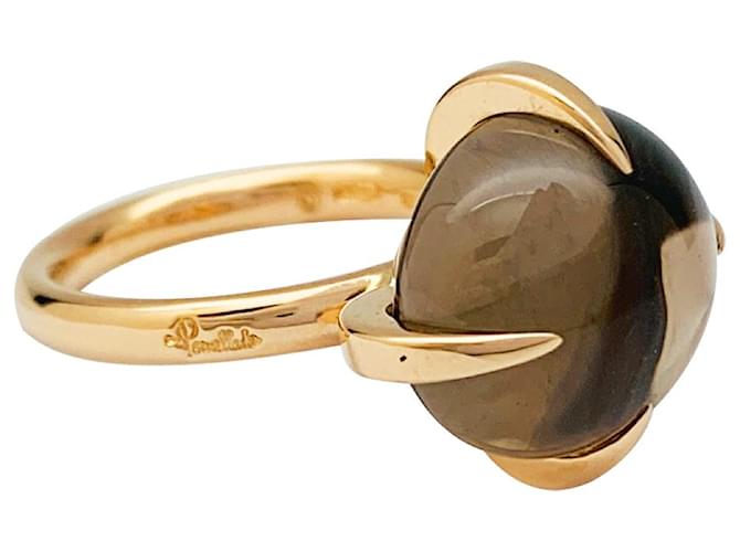 Pomellato ring "Veleno" pink gold and smoky quartz.  ref.364167
