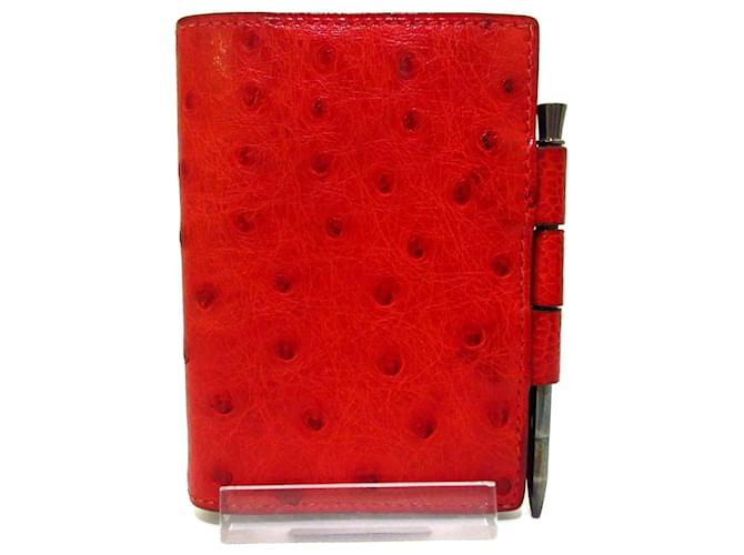 Hermès Hermes wallet Red Leather  ref.364209