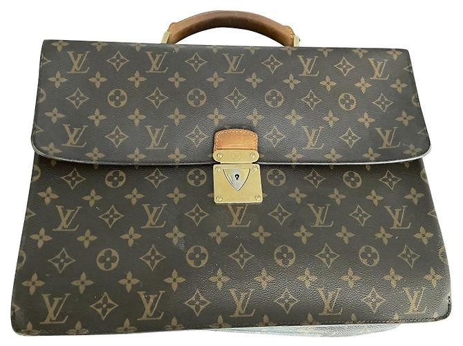 Louis Vuitton Serviette Conseiller en toile Monogram Marron