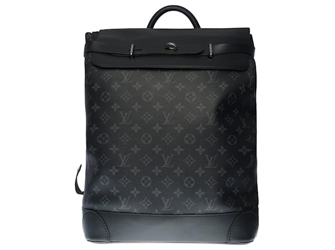 Louis Vuitton Steamer backpack in Eclipse monogram canvas Grey Cloth  ref.364287