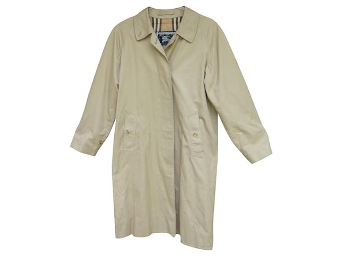 raincoat woman Burberry vintage size 36/38 Beige Cotton Polyester  ref.364329