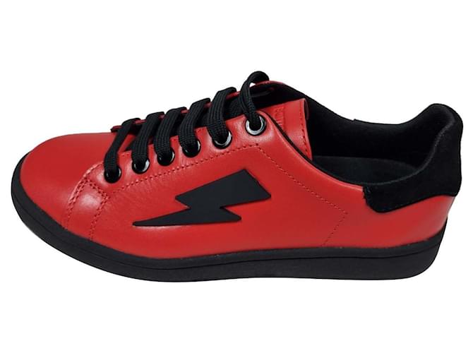Neil Barrett Sneakers Red Leather  ref.364341