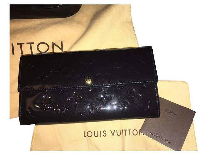 Bolsa Alma e carteira Louis Vuitton couro azul escuro