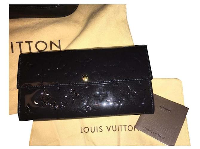 Louis Vuitton Porte feuille et sac alma Cuir Bleu foncé  ref.364585