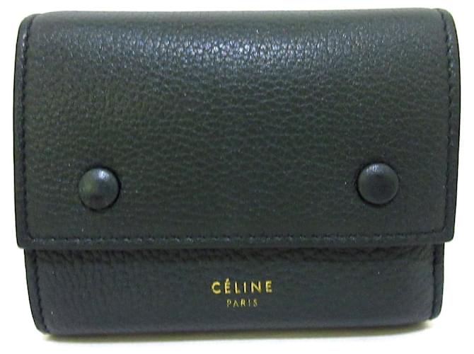 Céline Celine wallet Green Leather ref.364686 - Joli Closet