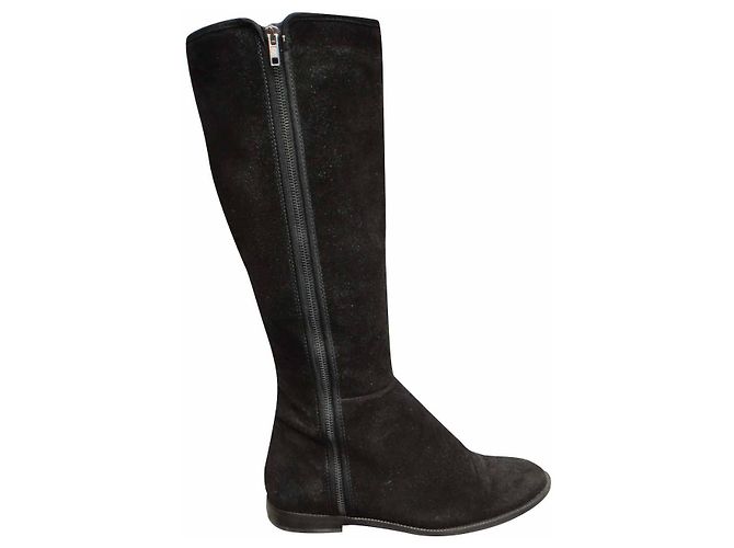 Autre Marque botas Shabbies Amsterdam pretas de couro de cervo tamanho 39 Preto
