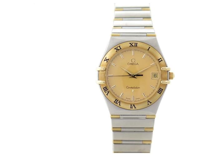 NEW OMEGA CONSTELLATION WATCH 33 MM QUARTZ GOLD AND BRUSHED STEEL GOLD WATCH Silvery  ref.365040