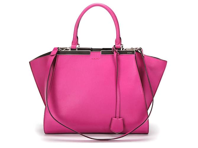 Fendi Leather 3Jours Tote Bag in pink calf leather leather  ref.365150