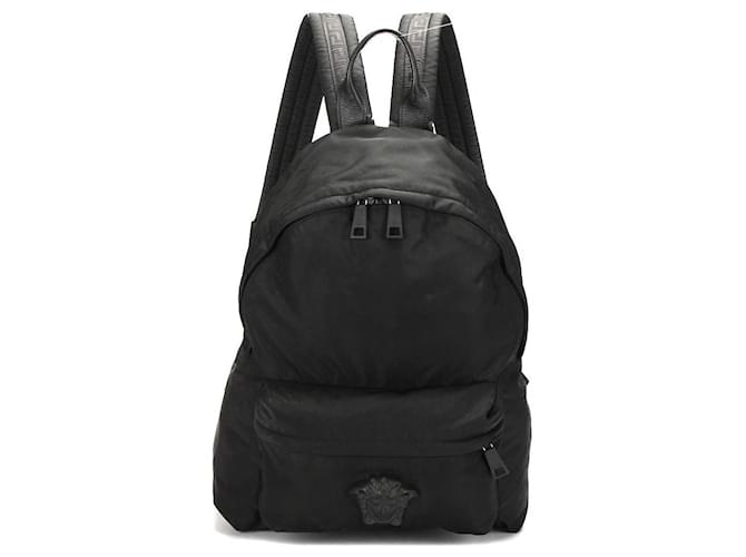 Versace Nylon Medusa Backpack in black nylon  ref.365209