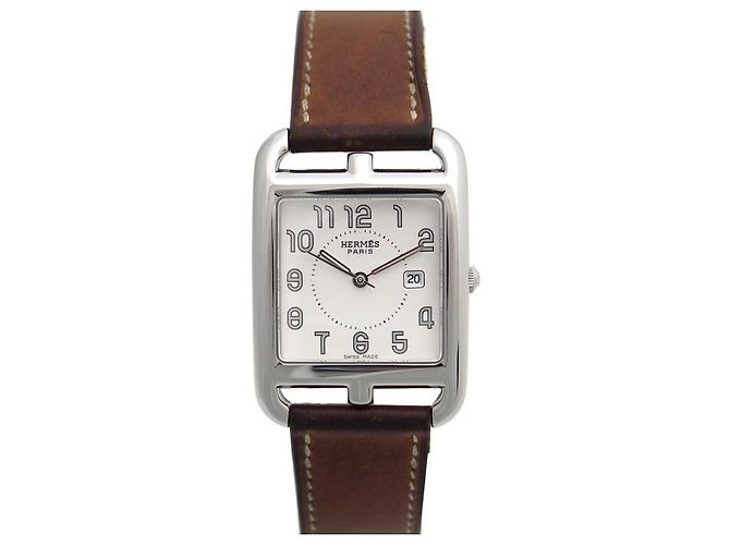Hermès HERMES CAPE COD GM CC RELÓGIO2.710 29 QUARTZO DE AÇO MM + CAIXA DE RELÓGIO DE AÇO Prata