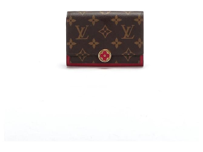 Louis Vuitton Monogram Flore Coquelicot Compact Wallet in brown