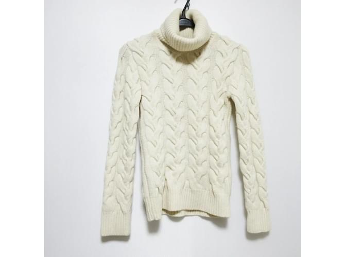 [Usado] ALEXANDER McQUEEN Suéter de manga comprida com gola alta Branco Lã  ref.365336