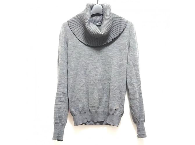 [Used] ALEXANDER MCQUEEN Long-sleeved Sweater Turtleneck Dark Grey Wool  ref.365341