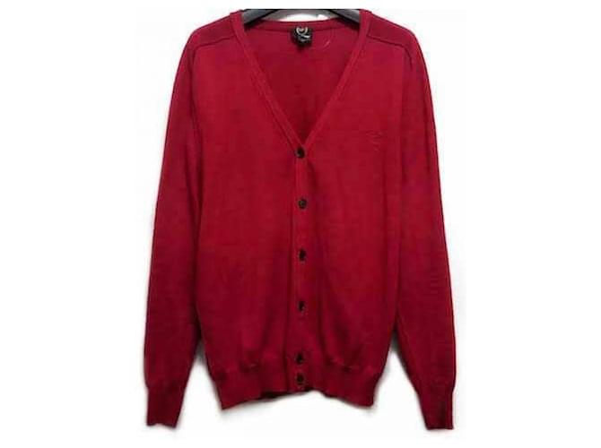 [Used] ALEXANDER MCQUEEN Red Cardigan Wool  ref.365343