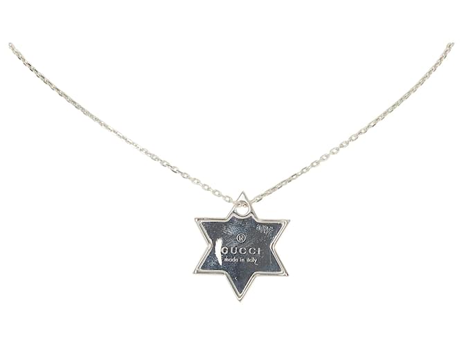 Gucci Ghost Enamel Star Pendant - Blue, Sterling Silver Pendant Necklace,  Necklaces - GUC1208511 | The RealReal