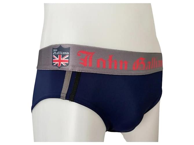 John Galliano Swimwear Navy blue Lycra  ref.365924