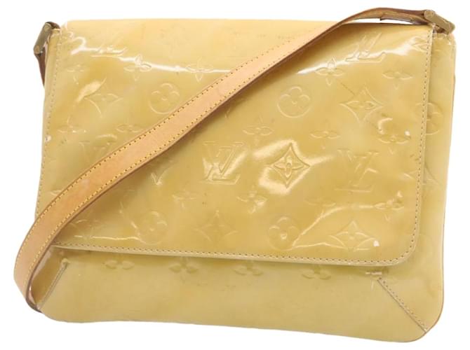 LOUIS VUITTON Vernis Thompson Street Shoulder Bag Beige M91301 LV Auth 23900 Patent leather  ref.366005