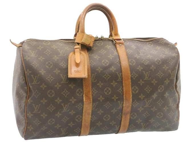 Louis Vuitton Monogram Keepall 45 Boston Bag M41428 LV Auth 23924 Cloth  ref.366018
