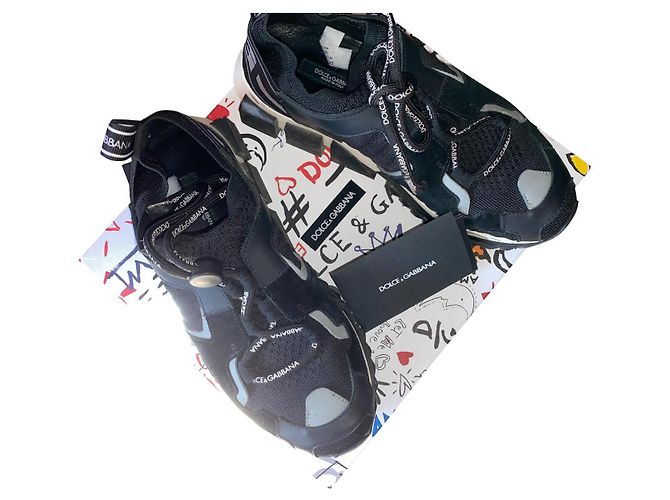 Dolce & Gabbana Sorrento Sneaker Schwarz Stoff