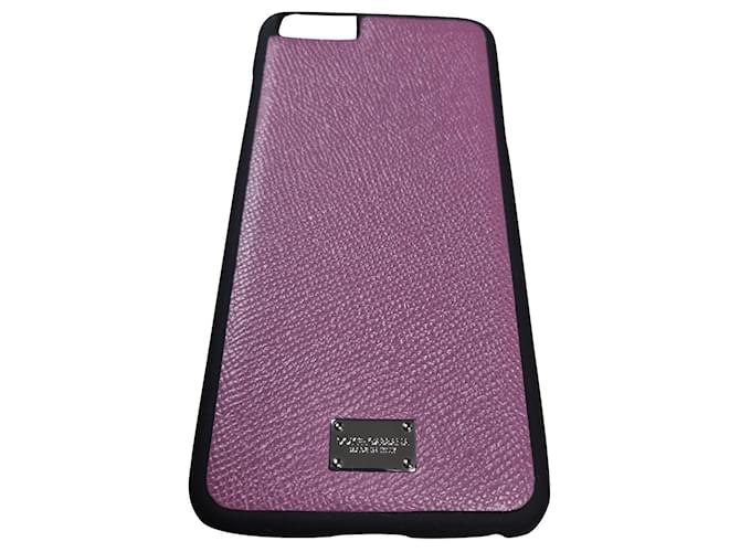 Coque iPhone Dolce & Gabbana Handy Cuir Violet  ref.366039