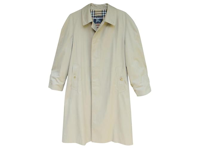 waterproof man Burberry vintage size 44 Beige Cotton Polyester  ref.366040
