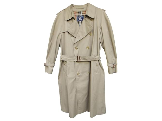 Burberry man trench coat vintage 52 Beige Cotton Polyester  ref.366057