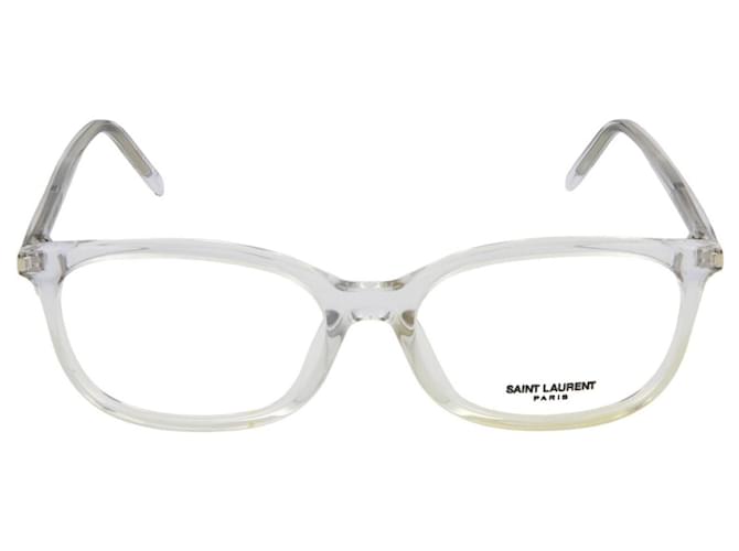 Saint Laurent Quadratische optische Acetat-Brille Weiß  ref.366237