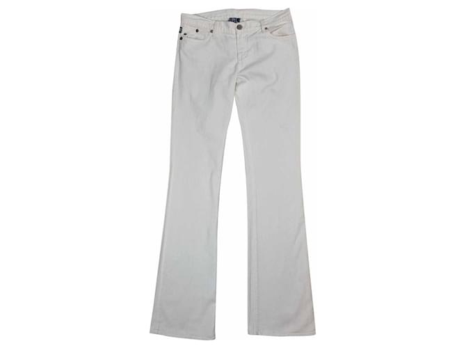 Victoria Beckham Jeans White Cotton  ref.366316