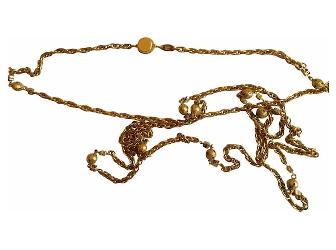 Chanel necklace Golden Metal  ref.366359