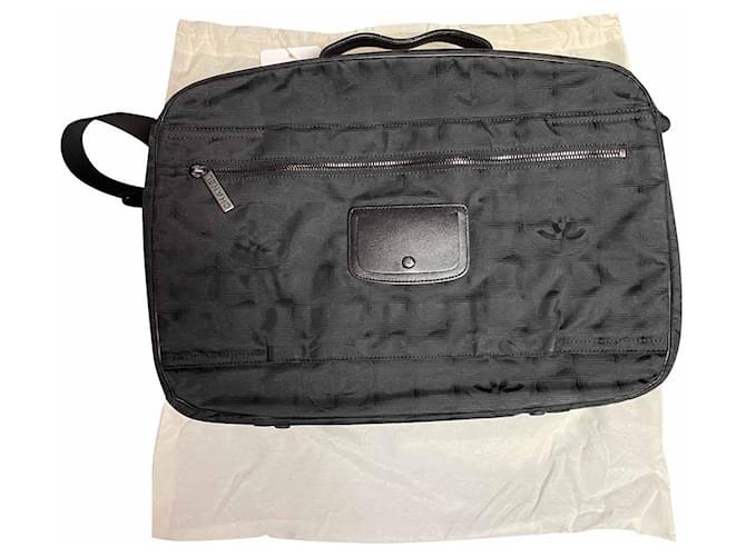 Chanel Travel bag Black Leather Cloth ref.366490 - Joli Closet