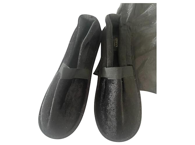 Armani slippers Black Velvet  ref.366661