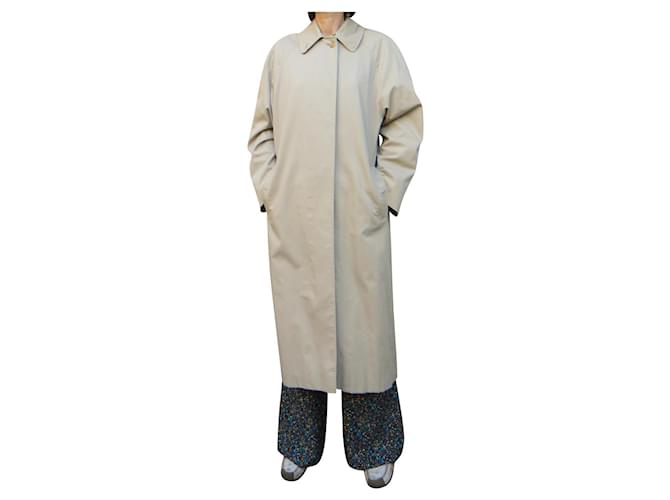 raincoat woman Burberry vintage size 40 Beige Cotton Polyester  ref.366664