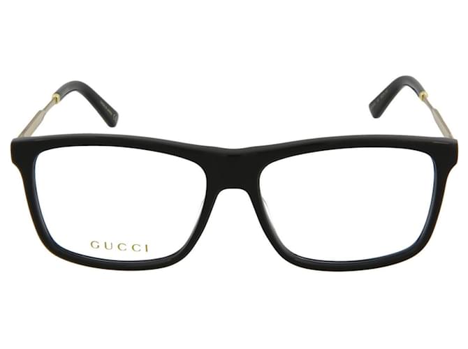 Gucci Square Acetate Optical Glasses Black  ref.366671