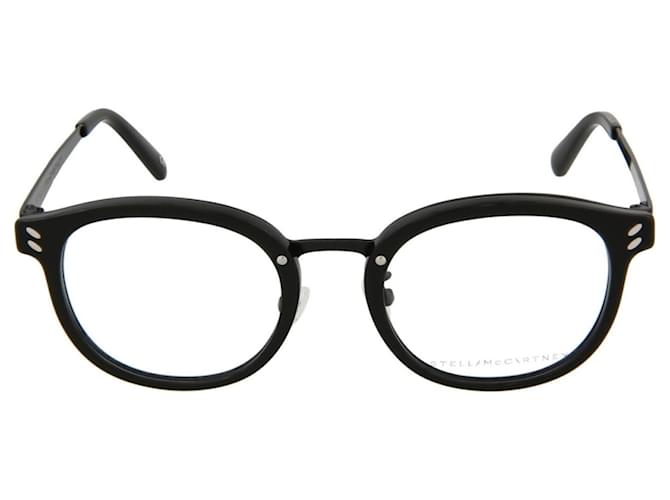 Stella Mc Cartney Round Acetate Optical Glasses Black  ref.366672