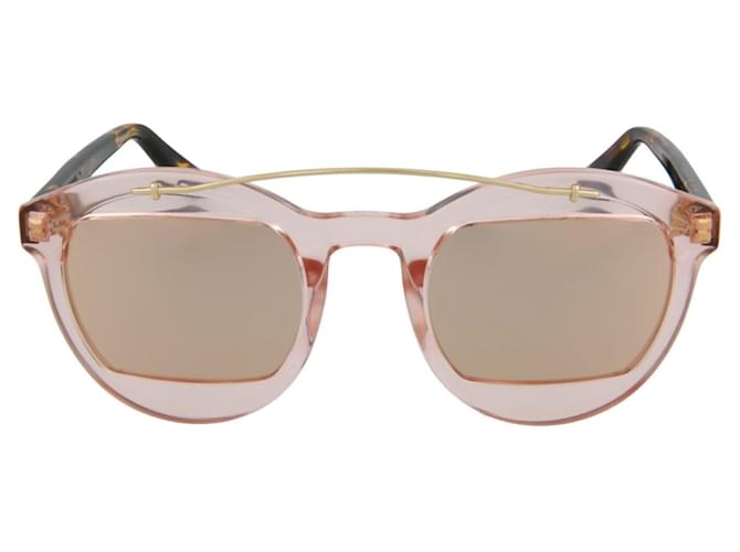 Dior Óculos de sol de acetato de armação redonda Rosa  ref.366676