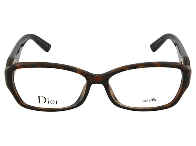 Dior Marcos ópticos rectangulares de acetato Castaño  ref.366681